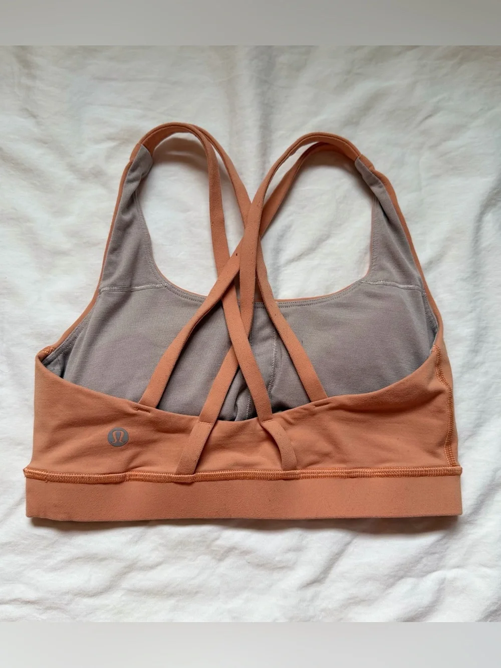 Lululemon Strappy Cross Back Sports Bra Peach Size 4